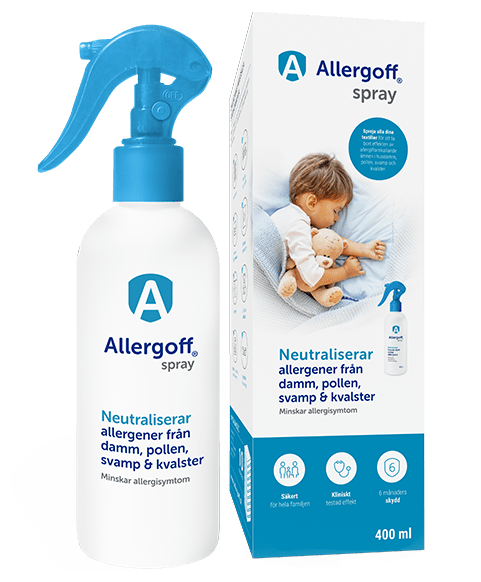 Upptäck Allergoffs innovativa lösning för att minska allergener hemma. Kliniskt bevisad effekt med betydande lindring av allergisymtom